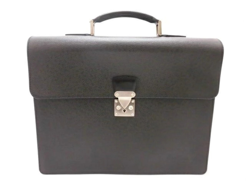 LOUIS VUITTON Moscova Business Bag Taiga Leather Ardoise